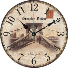 Retro Creative Train Frameless Decor Gift Large Wall Clock Retro Vintage Wall Clock for Home Decor Wall Art Non Tickiing clock 2024 - buy cheap