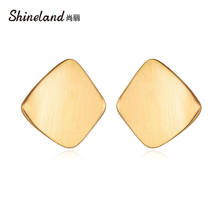 Shineland моде 2021 новые Геометрические матовое золото Цвет серьги-гвоздики для женщин в простом стиле «панк» современные ювелирные изделия вечерние подарок 2024 - купить недорого