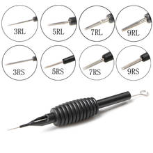 10pcs Disposable Sterilized Electric Microneedle Tattoo Needles R1/R3/R5/R7 Handle Tattoo Grip Needle Silicone Grip Tattoo Tubes 2024 - buy cheap