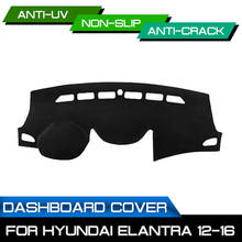 Capa protetora para painel do carro, antipoeira, antiderrapante, proteção uv, para hyundai elantra 2012 2013 2014 2015 2016 2024 - compre barato