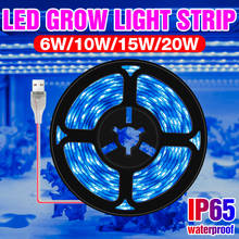 Lâmpada de led para cultivo de plantas, espectro completo, à prova d'água, usb, 5v, luz hidropônica, plantio de flores