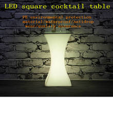 Mesa de Bar redonda con luz Led para cóctel, mesa de pie alto para Club nocturno, cafetería, muebles de iluminación creativa, novedad de 2020 2024 - compra barato