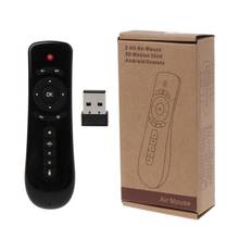 2.4GHz Fly Air Mouse T2 Remote Control Wireless With Mic Voice Search 3D Gyro Motion Stick for Android Smart TV Box PC 2024 - buy cheap