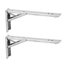 1 Pair Wall-Mounted Folding Shelf Wall Partition Bench Bracket Stainless Steel 12in Wall Folding Bracket 2024 - buy cheap