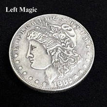 1 pc cobre super morgan dólar (3.8cm de diâmetro) truques mágicos aparecendo/desaparecendo moeda magie adereços gimmick fácil de fazer festa de iniciantes 2024 - compre barato