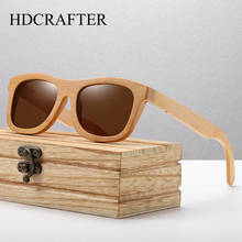 Hdcrafter retrô óculos de sol de madeira, bambu, polarizado, artesanal, esportivo, proteção para direção 2024 - compre barato