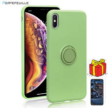 For iPhone XS Max Case Luxury Brand Silicone Cover Coque With Ring For Apple iPhone 11 Pro Max X R XR 8 Plus 7 6 6S 8Plus Fundas 2024 - buy cheap