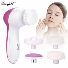 Escova de limpeza facial elétrica 5 em 1, limpa profundamente os poros da pele, limpador, massageador para limpeza de cravos, cuidados com a pele, máquina de beleza 2024 - compre barato