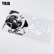 YOJA 14.7X16.8CM Pug On Board Warning Vinyl Decal Animal Car Sticker Accessories ZT4-0162 2024 - buy cheap