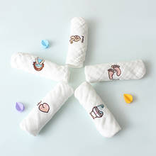 Conjunto de 5 unids/set de gasa de algodón con burbujas para bebé, toalla de Saliva de algodón bordada, pañuelo cuadrado pequeño para niños de 30x30cm 2024 - compra barato