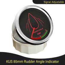 KUS 85mm Universal Marine Boat Rudder Angle Indicator Gauge Adjustable Signal with Red Backlight Black Panel 2024 - buy cheap