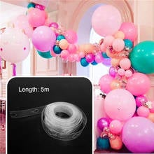 Balloon Accessories 5m Balloon Chain Ribbon Dot Wedding Party Birthday Background Decoration Balloon Chain Arch Happy Birthday 2024 - buy cheap