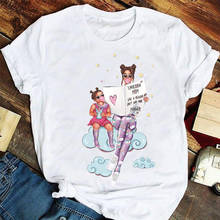 Moda feminina, camiseta de desenho animado para os anos 90, roupa feminina de verão com estampa gráfica 2024 - compre barato