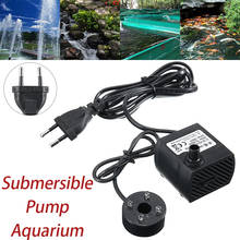 Mini bomba de agua sumergible con 4 luces LED para acuario, fuente de rocalla para pecera, bomba de circulación de agua de 5W, 220V-240V 2024 - compra barato