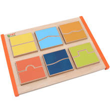 Красочная квадратная строчка, обучающая доска, головоломки, игрушки для детей раннего обучения, деревянные головоломки 2024 - купить недорого