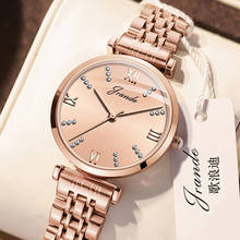 Grande relógio de pulso feminino, relógio com pulseira de aço inoxidável quartzo, novo estilo, retrô, simples, à prova d'água, 2021 2024 - compre barato