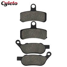 Cyleto Motorcycle Front and Rear Brake Pads for Harley Night Train FXSTB Rocker FXCW FXCWC Breakout FXSB Blackline FXS 2024 - buy cheap