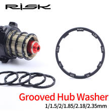 RISK Grooved Hub Washer MTB Bottom Bracket Spacers Flywheel Cassette Gasket Road Bike Freehub Washer 1/1.5/2/1.85mm 10S 11S 2024 - купить недорого