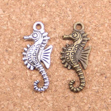 76 pçs encantos hippocampus seahorse 29x12mm pingentes antigos, vintage tibetano jóias de prata, diy para pulseira colar 2024 - compre barato