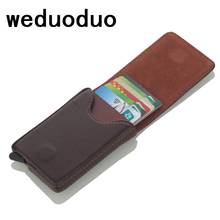 NEW Aluminium Business Card Holder PU Leather Credit Card Holder RFID Antitheft Travel Card Wallet Blocking Rfid Card Case 2024 - buy cheap