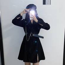 black gothic dress korean harajuku vintage mini suit summer dresses for women 2021 elegant office clothes cosplay 2024 - buy cheap