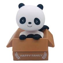 Солнечные качели, танцующая игрушка панда в коробке, автомобиль, домашнее офисное украшение для стола 2024 - купить недорого
