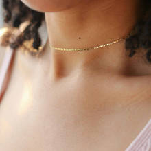 Ретро простое металлическое ожерелье-чокер, женское короткое эстетическое ожерелье для ключицы, ювелирные изделия для женщин, оптовая продажа 2024 - купить недорого