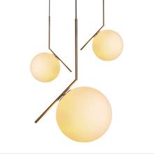 Post modern glass ball pendant lamp Nordic restaurant bar bedroom study single head Indoor art pendant lamp fixture 2024 - buy cheap