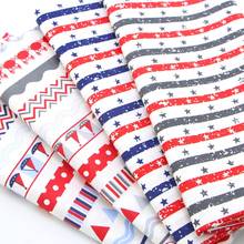 ZENGIA 50*160cm American Stars and Stripes 100% Cotton Twill Fabric For Baby Clothes Dress Sewing Quilting  Tissue Tilda Doll 2024 - buy cheap