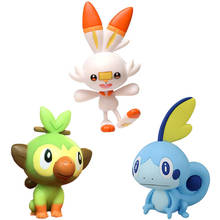 Hot Figure Toys Cartoon Sword Shield Sobble Scorbunny Grookey Action Figure Toys Pokemoned Figure Toys Collection Gifts for Kids 2024 - buy cheap