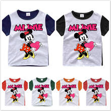Summer Kids Baby Girl Short Sleeve T Shirts Minnie Mouse Print Cartoon Boy T-Shirts Children Tee Top Girl Clothes toddler tshirt 2024 - buy cheap