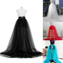 Women New Sexy Elegant Chiffon Long Skirt Tulle Tutu Long Skirts Wedding Party Prom Bandage Mesh Maxi Skirt 2024 - buy cheap