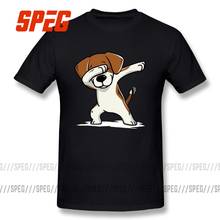 Dabbing Beagle Funny Beagle Dog Fashion Short-Sleeve T-Shirts 100% Cotton T Shirts Men's Crew Neck Comic Tee Shirt 2024 - buy cheap