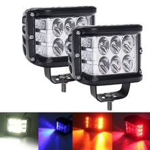 Luz estroboscópica de trabalho com led, 4 tamanhos, 45w, ip68, à prova d'água, luz de trabalho, flash de neblina, luz de aviso para atv, suv, caminhões 2024 - compre barato