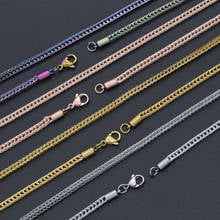 Never Fade 3mm 100% 316L Stainless Steel Hip Hop Cuban Foxtail Chain Necklace 7BEADS Women Men Rapper Jewelry Basic Chains 2024 - buy cheap