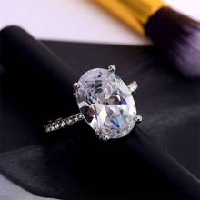FNIO, роскошное женское кольцо с кристаллом, белым цирконием, модное серебряное кольцо, свадебные украшения, обещающее обручальное кольцо для женщин 2024 - купить недорого