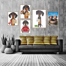 Modern Prints Fashion Clever Dog Poster Quotes Car Wine Dog Wall Art Pictures Canvas Painting Living Room Decoration Cuadros 2024 - buy cheap