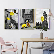 Colorful European Architecture Nordic Posters And Prints Wall Art Canvas Painting Wall Pictures For Living Room Decor Wall Decor 2024 - buy cheap
