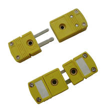 Mini conector termopar macho y hembra, 100 pares por lote, tipo K, pin plano amarillo 2024 - compra barato