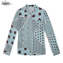 Chemisier informal-Blusa de manga larga para mujer, camisa con estampado de lunares, talla grande, 2021 50, 6453 2024 - compra barato