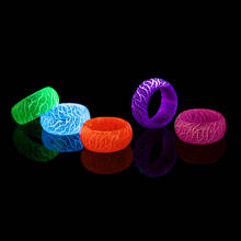 Fashion Colorful Luminous Resin Ring Women Men Fluorescent Glowing Rings Jewelry Glow In The Dark Finger Ring Band Halloween 2024 - buy cheap