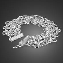 Pulsera de malla trenzada para mujer, brazalete de plata de ley 100% 925, Estilo Vintage europeo, regalo de joyería de 23 MM y 18 cm 2024 - compra barato