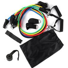 Bandas de resistencia de látex para entrenamiento de Crossfit, tubos de Yoga, cuerda de tracción, expansor de goma, bandas elásticas para Fitness con bolsa, 11 unids/set por juego 2024 - compra barato