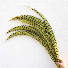 32-36inch/80-90CM Yellow Lady Amherst Pheasant Tail Feathers For Crafts Carnival Stage Performance Phesant Feathers Plumes 2024 - buy cheap