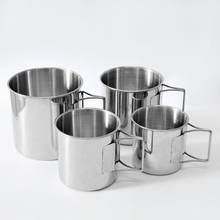Wholesale 4Pcs/Set Stainless Steel Stackable Drinking Water Cups Mugs for Outdoor Camping Outdoor Picnic Accessories 2024 - buy cheap