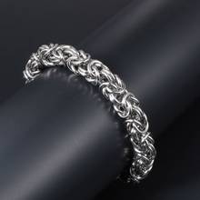 Stainless Steel Silver Plated Men Thick Bracelet Homme Cuban Link Armband Chain Gift For Male Bangle Hip Hop Pulseira Jewelry 2024 - buy cheap