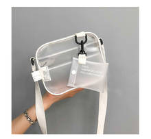 Casual Transparent Clear Women Crossbody Bags Shoulder Bag Handbag Jelly Small Phone Bags with Card Holder Wide Straps 2024 - buy cheap