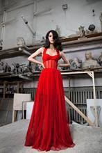 New Bandage Dress 2020 Red Bodycon Dress Halter Long Dress Elegant Evening Party Wear Vintage Vestios Bandagem 2024 - buy cheap