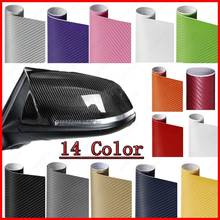 Multiple Size 3D Carbon Fiber Vinyl Wrap Roll Film Car Sticker Decal Motorcycle Automobile Styling Black White Silver Tube 2024 - buy cheap