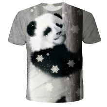 Camiseta de estampa 3d de panda, homens e mulheres, fashion, manga curta, camiseta de desenhos animados casuais, moda urbana quente 2024 - compre barato